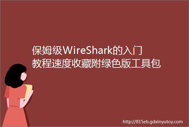 保姆级WireShark的入门教程速度收藏附绿色版工具包